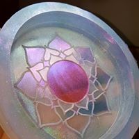 Load image into Gallery viewer, Etched Lotus Coaster Mold