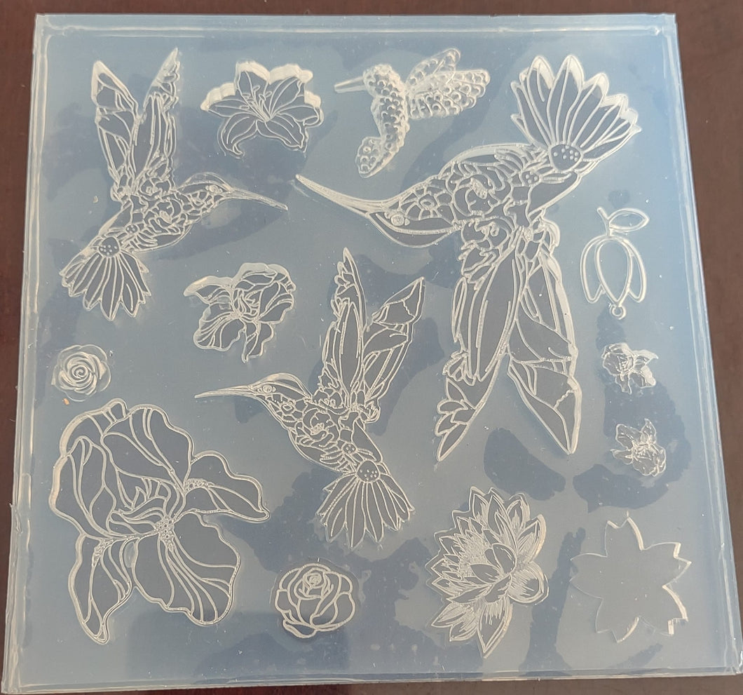 Exclusive! Stunning Hummingbird Pallet Mold Made w/Crystal Clear Platinum Silicone