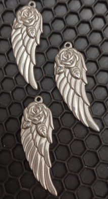 Stainless Steel Metal Rose/Wing Pendants/Charms