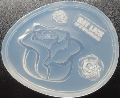 (Shaker) Beautiful Cutout Rose Mold Made w/Crystal Clear Platinum Silicone