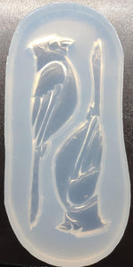 Double Cardial Shiny Mold Translucent Silicone (Please read description)