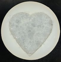 Load image into Gallery viewer, Exclusive Crystal Heart Mold Made w/Translucent Platinum Silicone