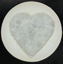Exclusive Crystal Heart Mold Made w/Translucent Platinum Silicone