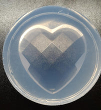 Load image into Gallery viewer, Faceted Heart Shaped Gem Mold Made w/Crystal Clear Platinum Silicone