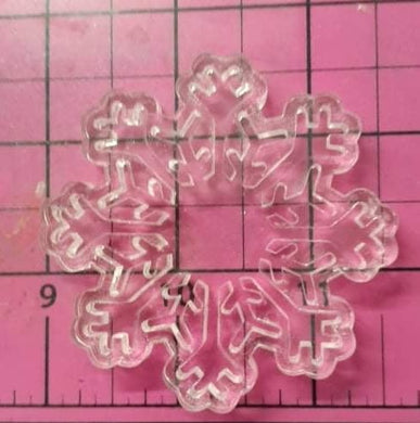Approx. 2.5x2.5 Snowflake Shaker Made With Platinum Silicone #1