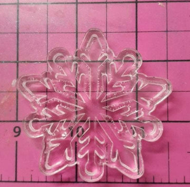 Approx. 2.5x2.5 Snowflake Shaker Made With Platinum Silicone #2