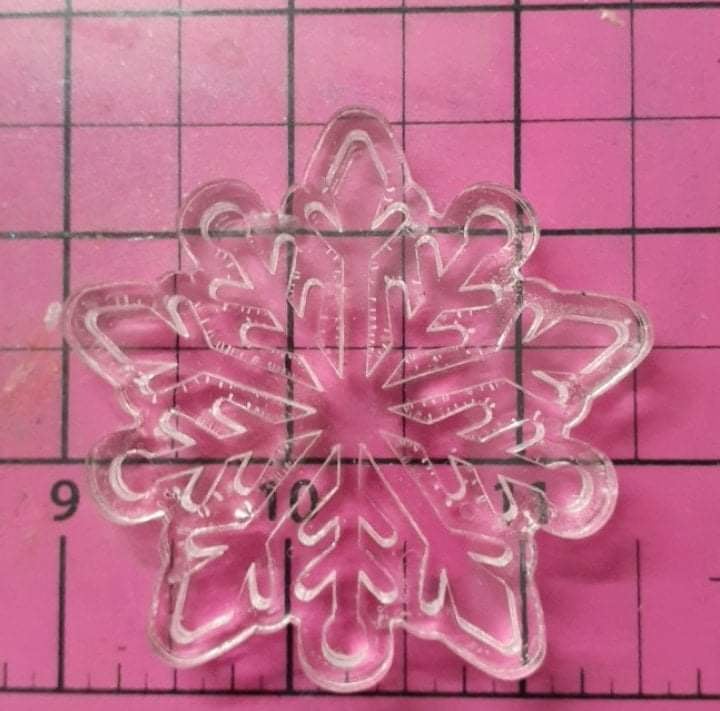 Approx. 2.5x2.5 Snowflake Shaker Made With Platinum Silicone #2