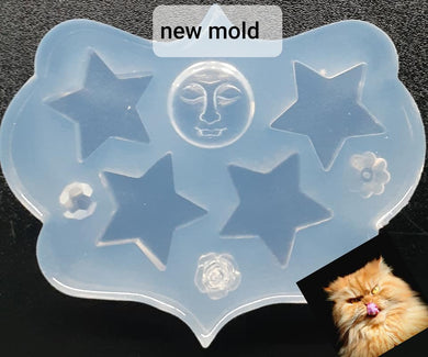 1x1 Star Mold Made w/Crystal Clear Platinum Silicone