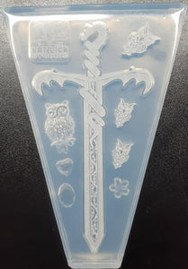 Etched Sword Mold Made w/Crystal Clear Platinum Silicone