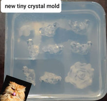 Load image into Gallery viewer, Exclusive Tiny Crystal Mold Made w/Crystal Clear Platinum Silicone