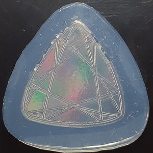 Holographic Etched Trapezoid Shape Mold Made w/Crystal Clear Platinum Silicone 1/8 of an inch thick