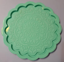 Load image into Gallery viewer, 8&quot; Etched Tray Mold Made w/Mold Star 15 Slow Platinum Silicone (blue/green)