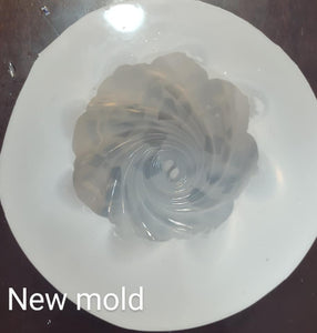 Twisted Deep Mold Made w/Translucent Platinum Silicone