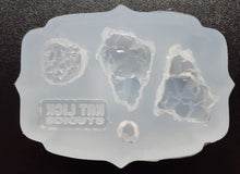 Load image into Gallery viewer, 3 Exclusive Crystal Molds Made w/Translucent Platinum Silicone
