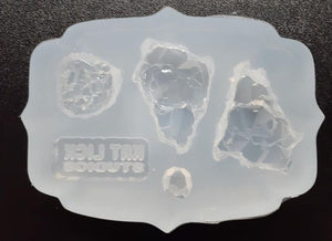 3 Exclusive Crystal Molds Made w/Translucent Platinum Silicone
