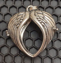 Load image into Gallery viewer, Angel Wings Cage Pendant will hold a 14 to 16mm bead (Please read description)